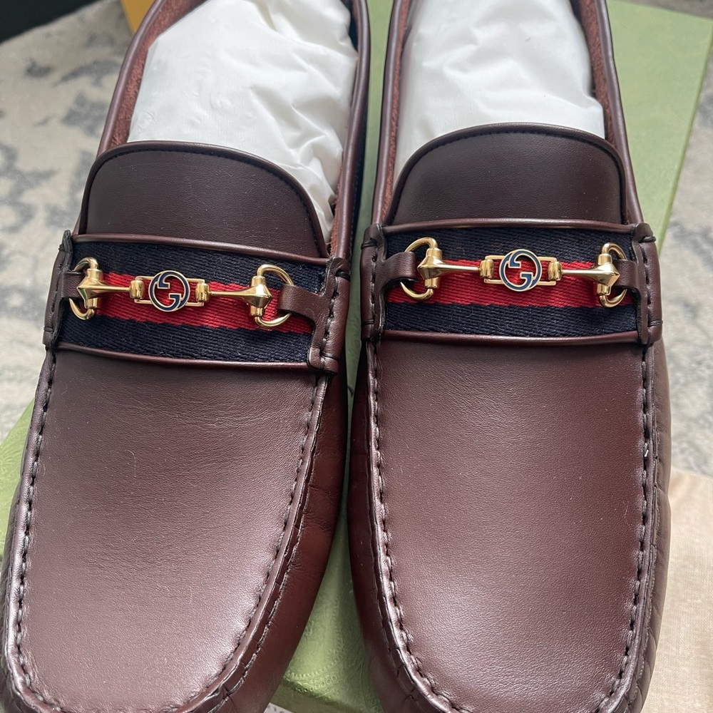 Gucci Men's Brown Leather Loafers - Picture 5 of 8